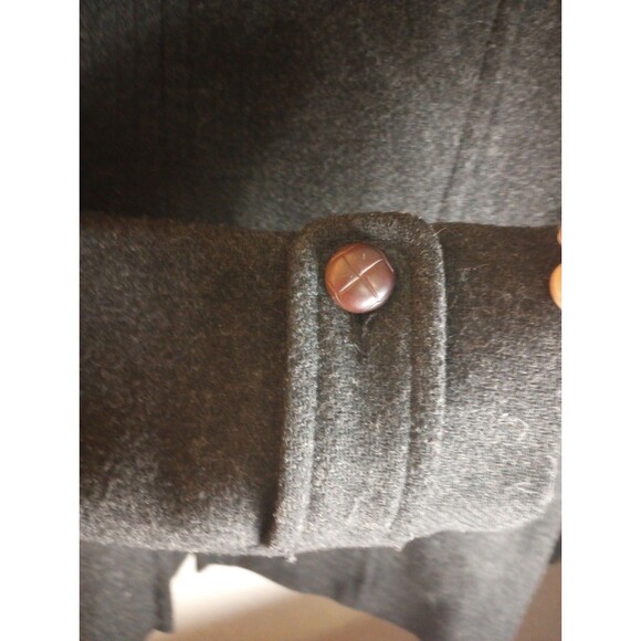 Y2K American Eagle Women's Wool Blend Double Breasted Peacoat XL Black - Picture 5 of 8